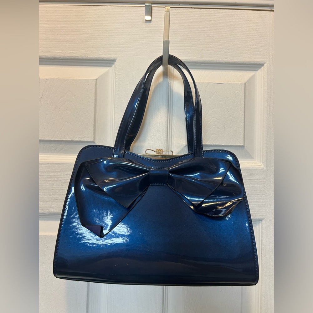 Patent leather big bow‎ purse handbag